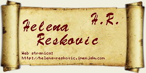 Helena Resković vizit kartica